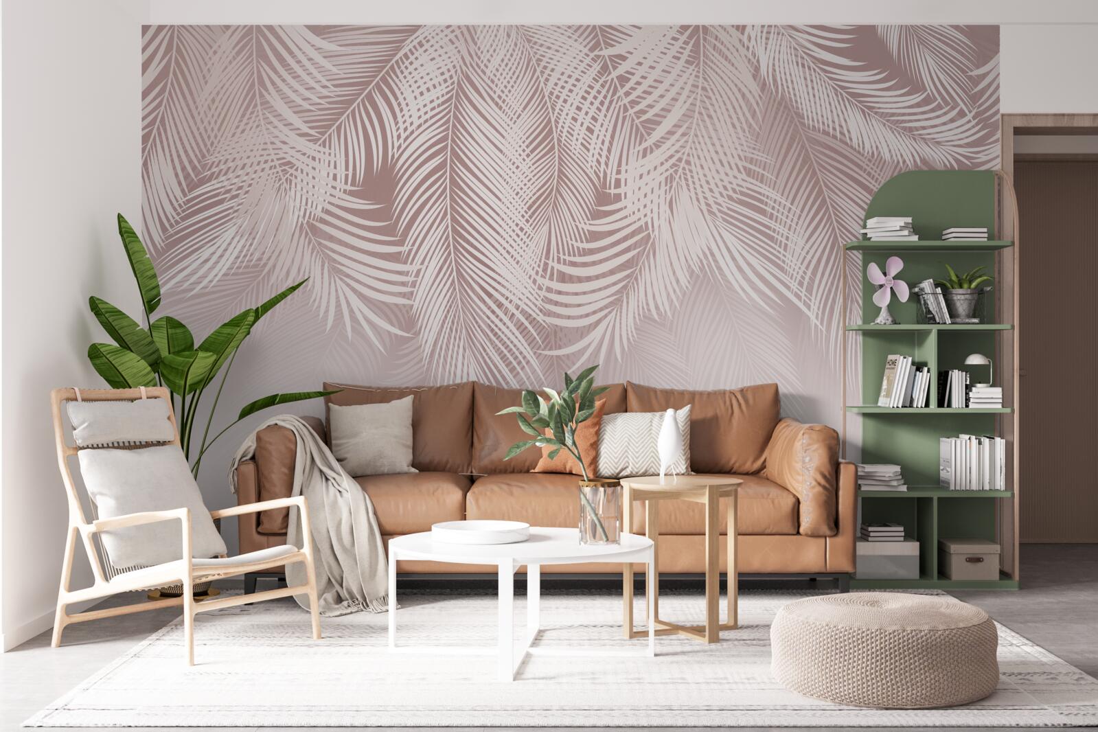 Fototapeta zwisają blade liście palm