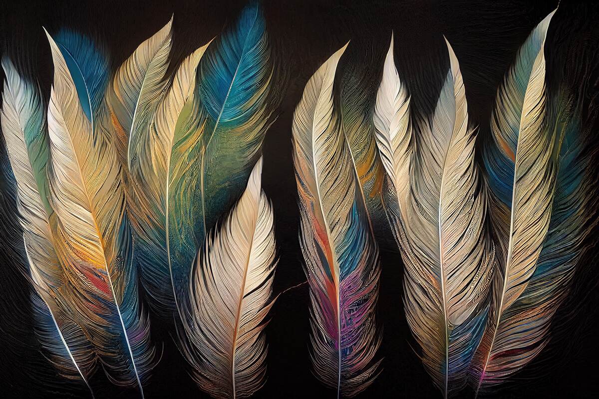 Fototapeta struktura utworzona z ptasich piór