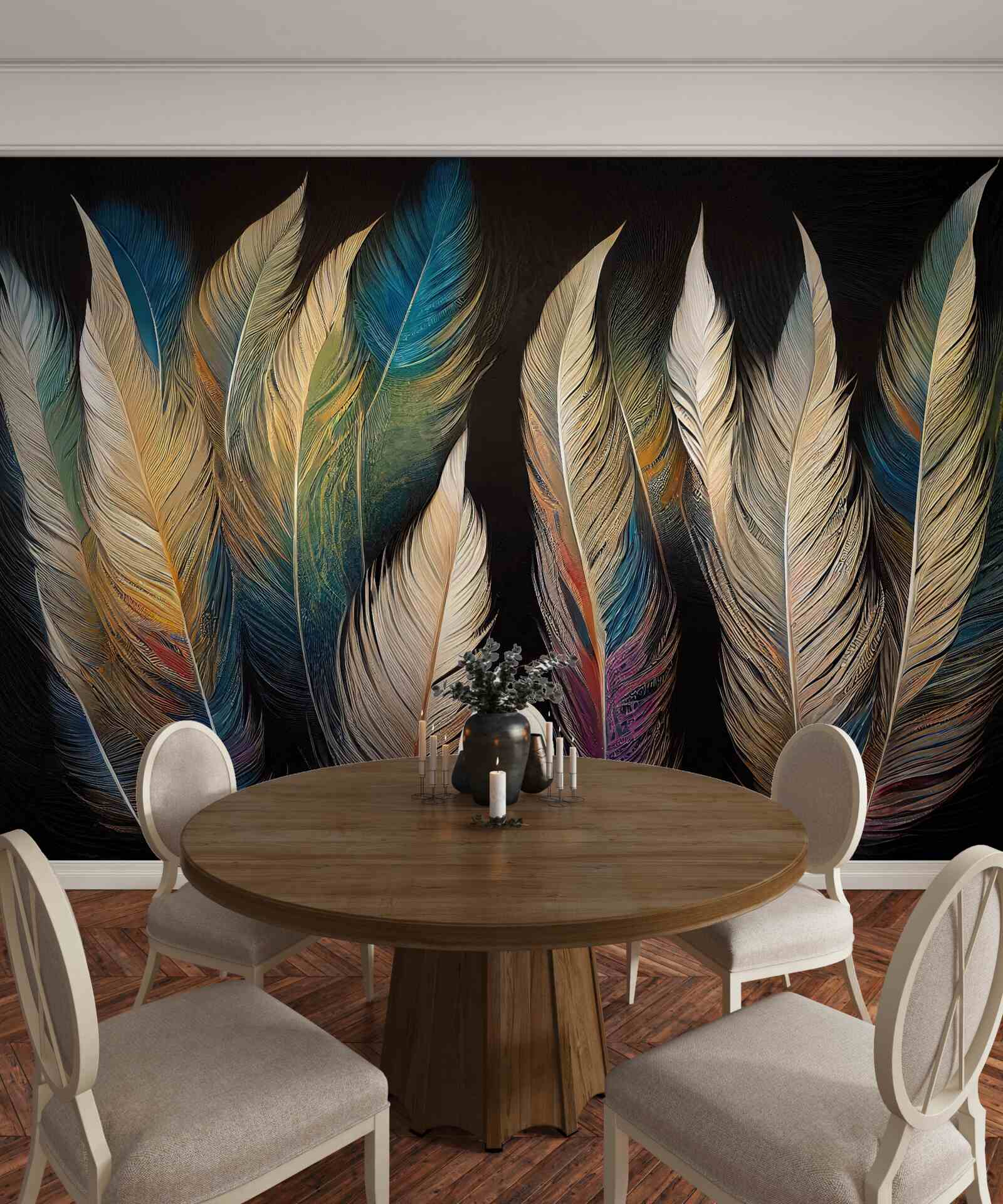 Fototapeta struktura utworzona z ptasich piór