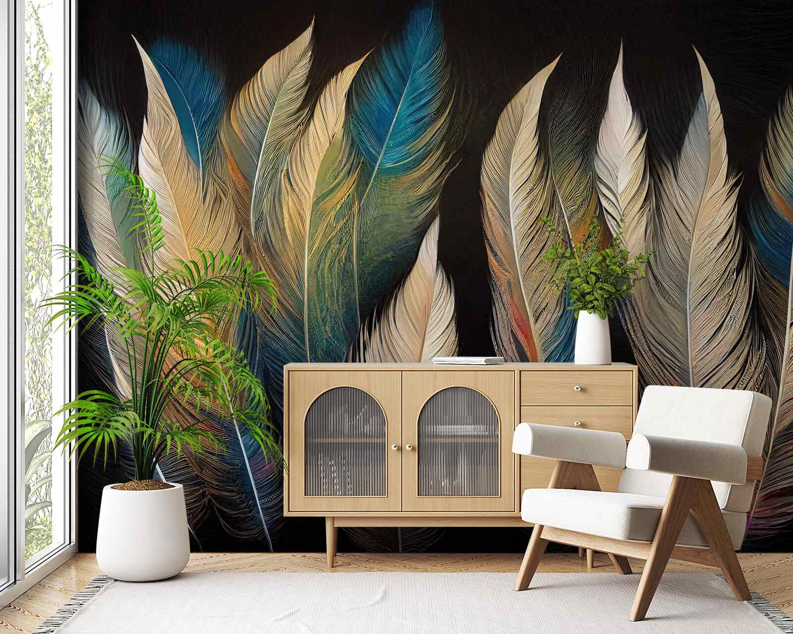 Fototapeta struktura utworzona z ptasich piór