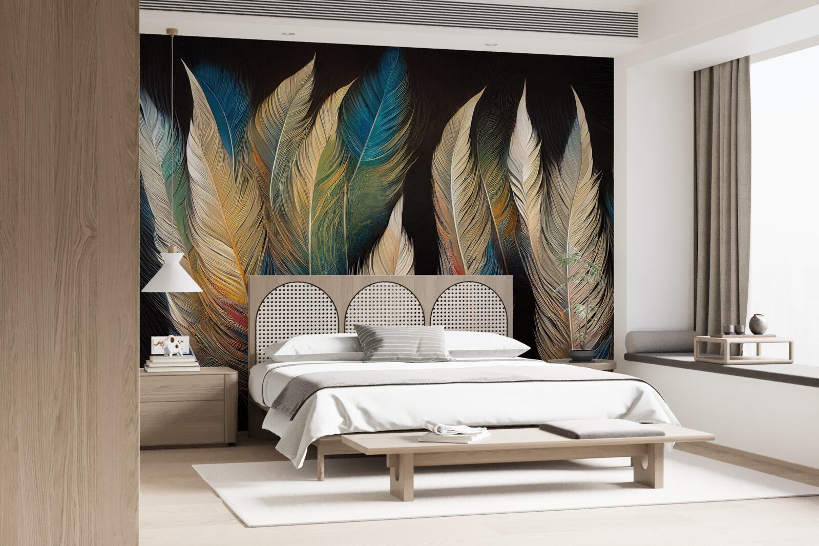 Fototapeta struktura utworzona z ptasich piór