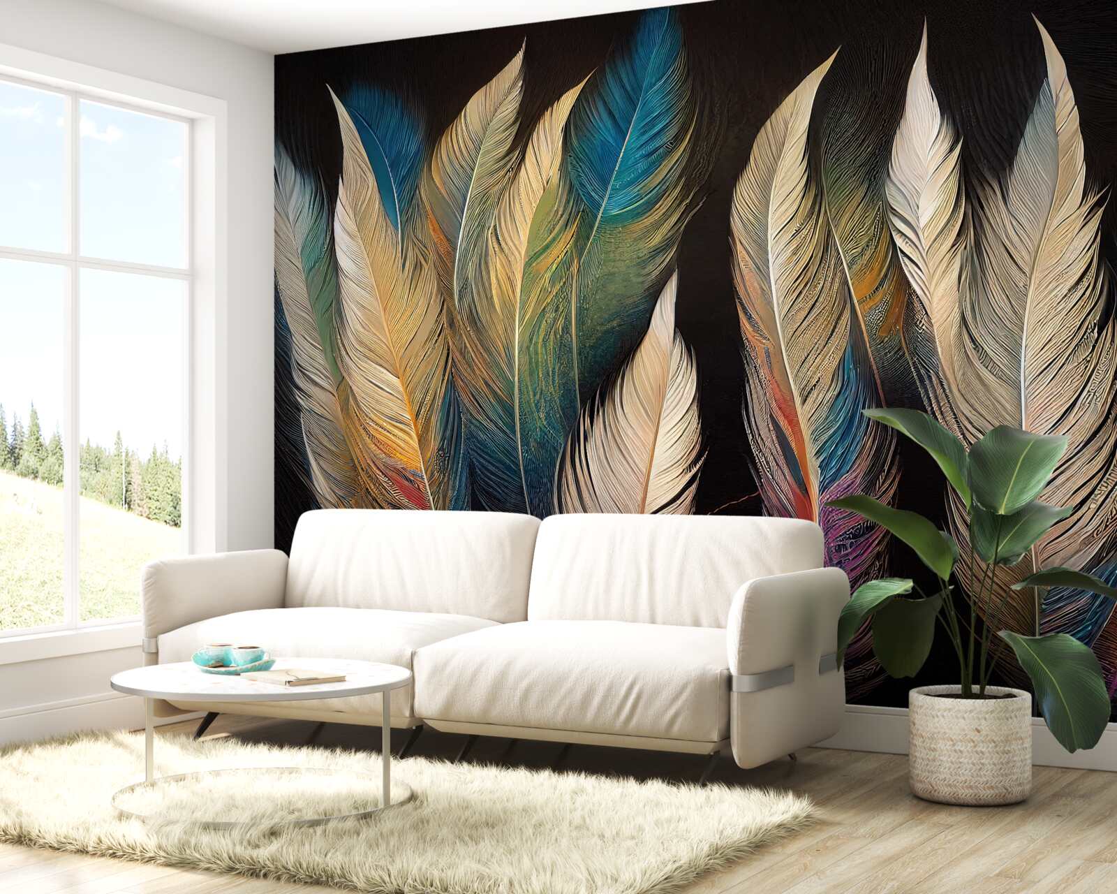 Fototapeta struktura utworzona z ptasich piór