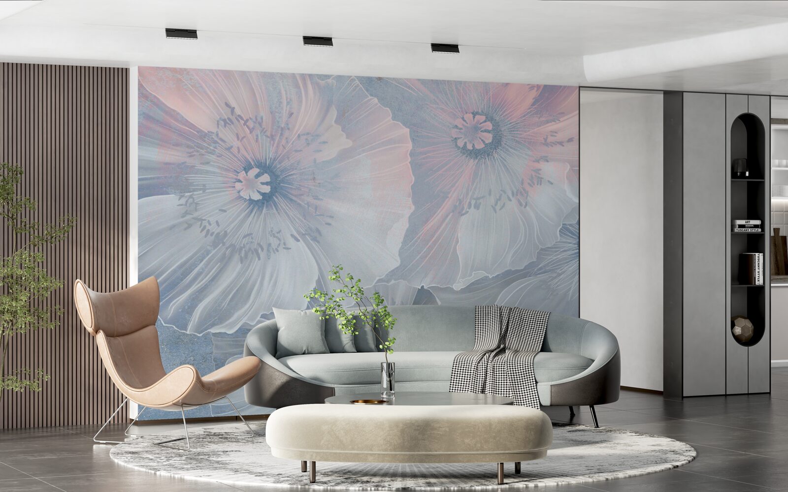 Fototapeta obraz tła z makami zmieniającymi kolor jak kameleony