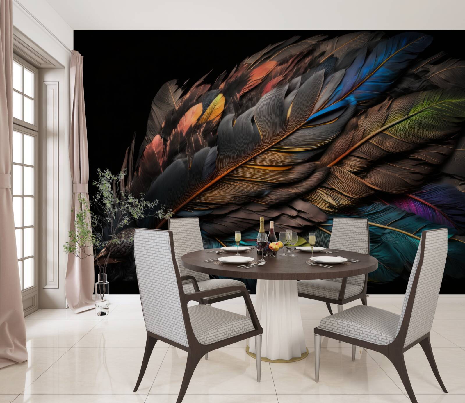 Fototapeta jasny kolor ptasich piór