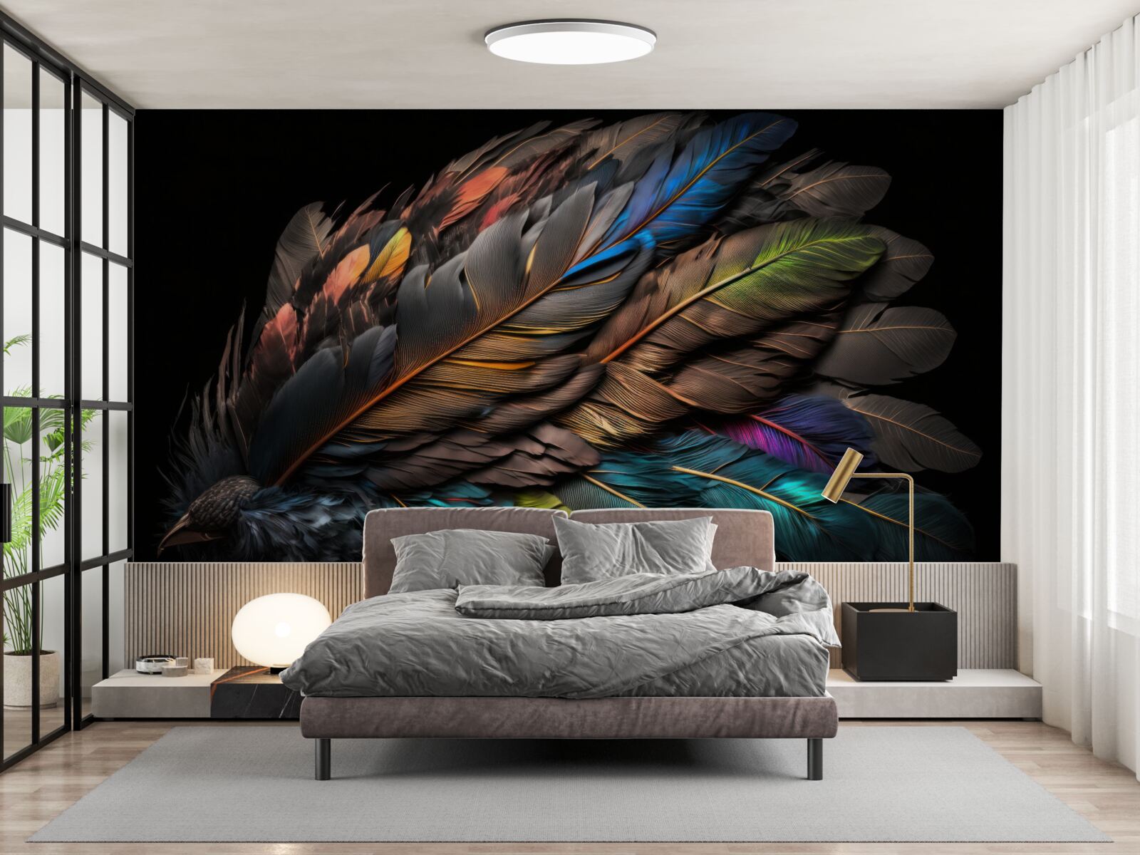 Fototapeta jasny kolor ptasich piór