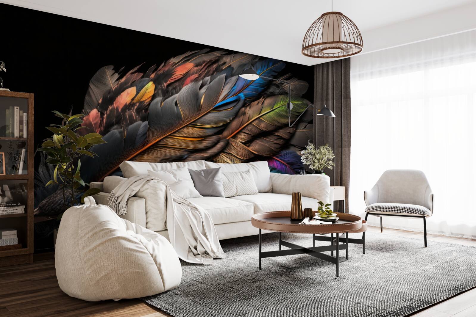 Fototapeta jasny kolor ptasich piór