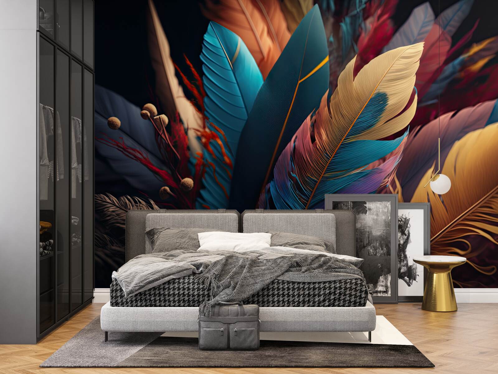 Fototapeta ekstrawaganckie abstrakcyjne upierzenie