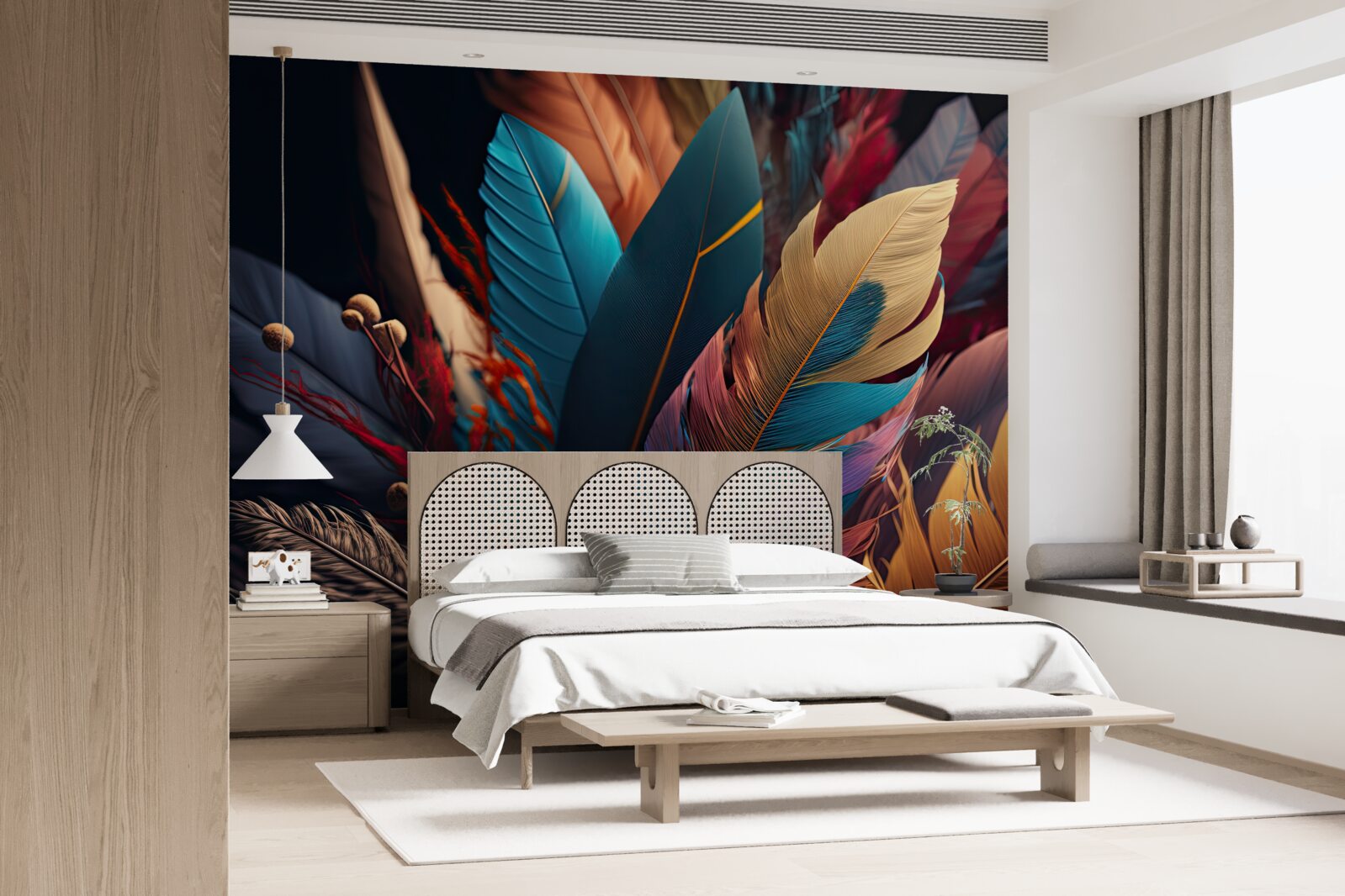 Fototapeta ekstrawaganckie abstrakcyjne upierzenie