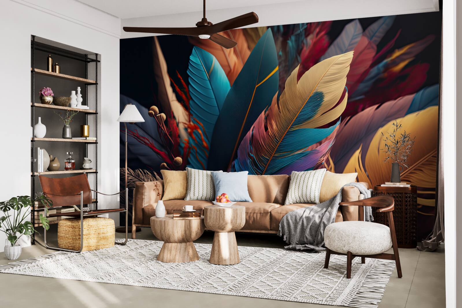 Fototapeta ekstrawaganckie abstrakcyjne upierzenie