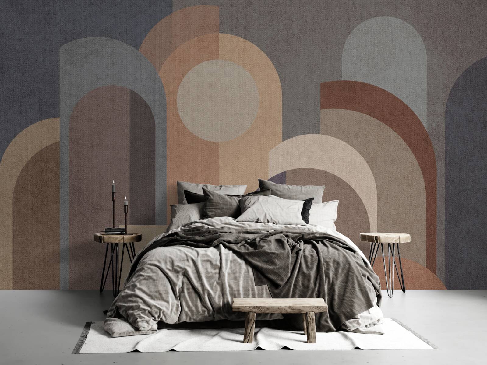 Fototapeta abstrakcyjny obraz jesiennego lasu o zmierzchu