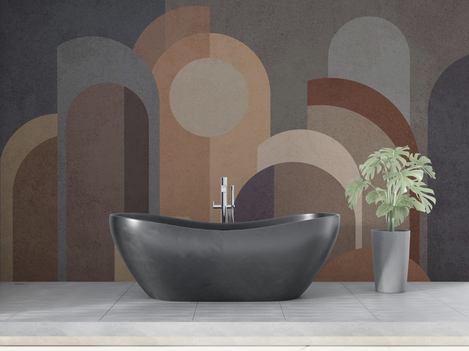 Fototapeta abstrakcyjny obraz jesiennego lasu o zmierzchu