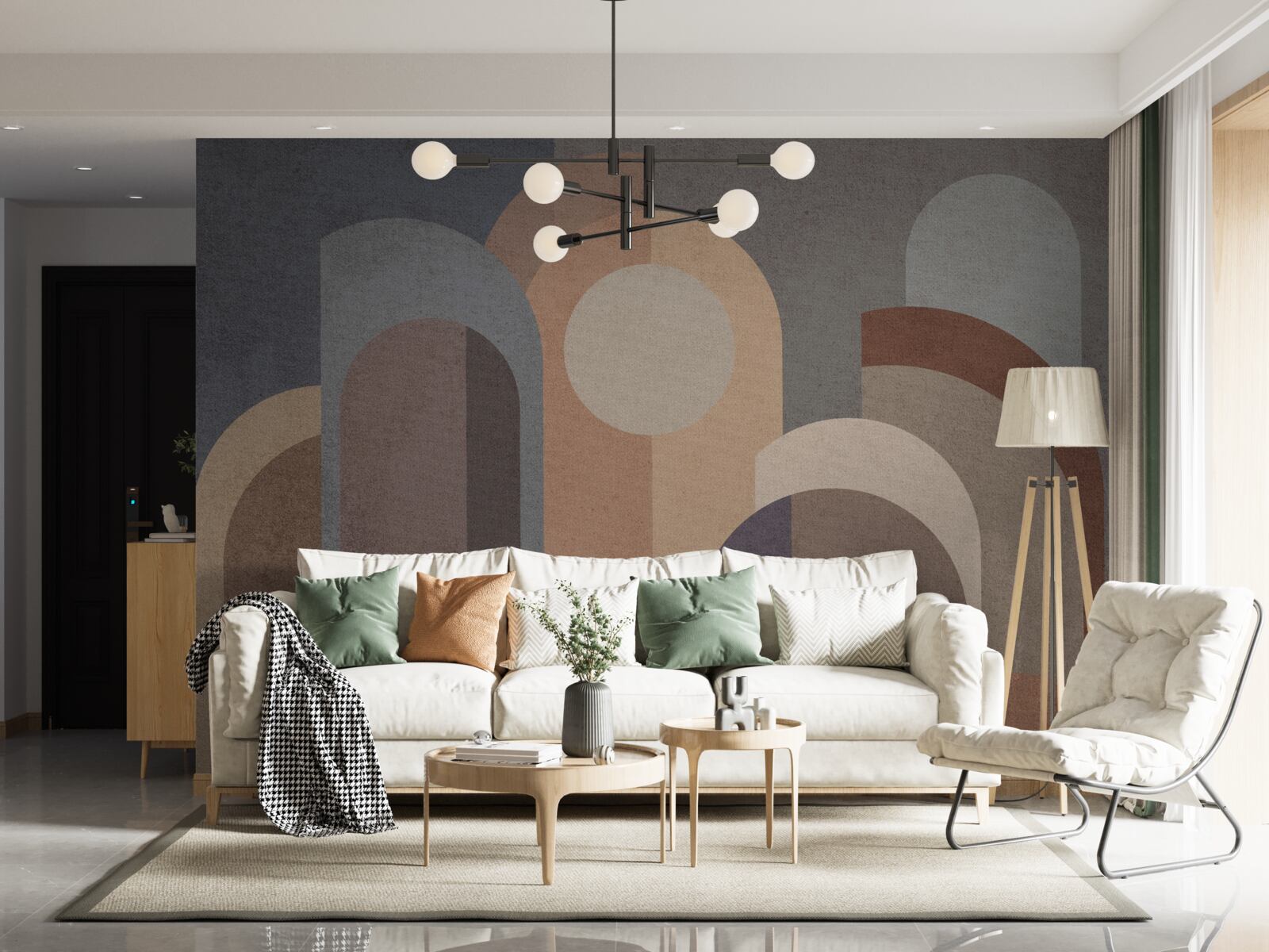 Fototapeta abstrakcyjny obraz jesiennego lasu o zmierzchu