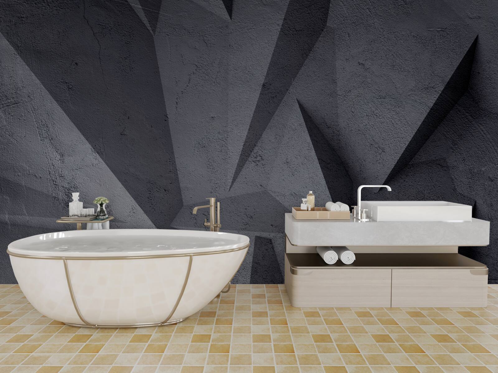 Fototapeta betonowe rzeźby w kamieniu