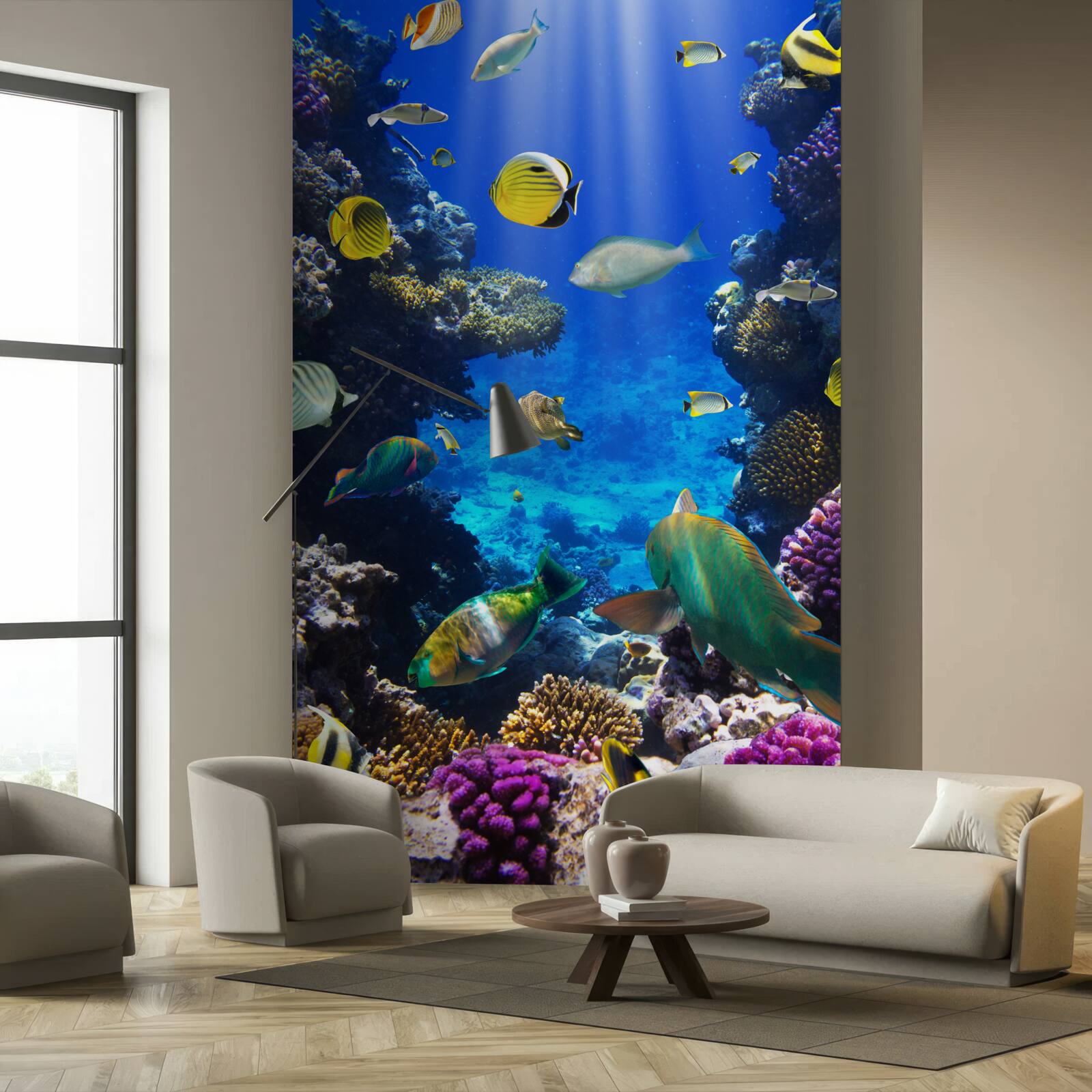 Fototapeta ryby w rafach koralowych oceanu