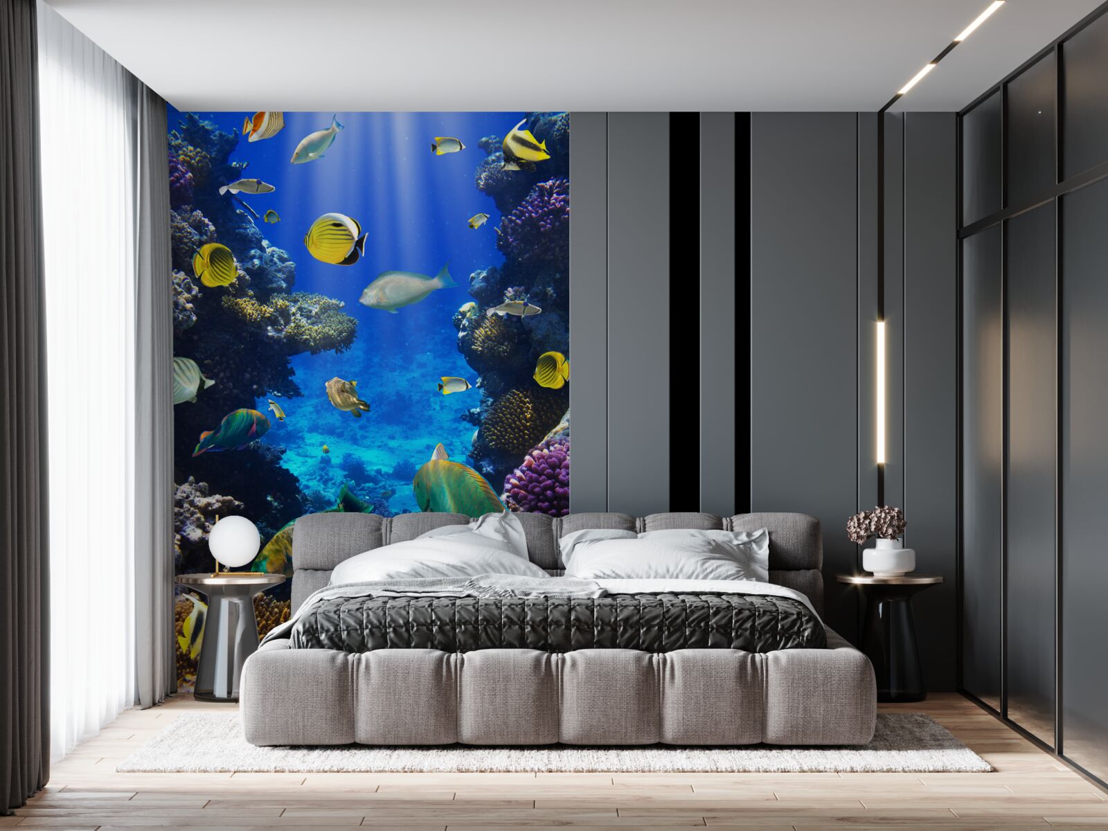 Fototapeta ryby w rafach koralowych oceanu