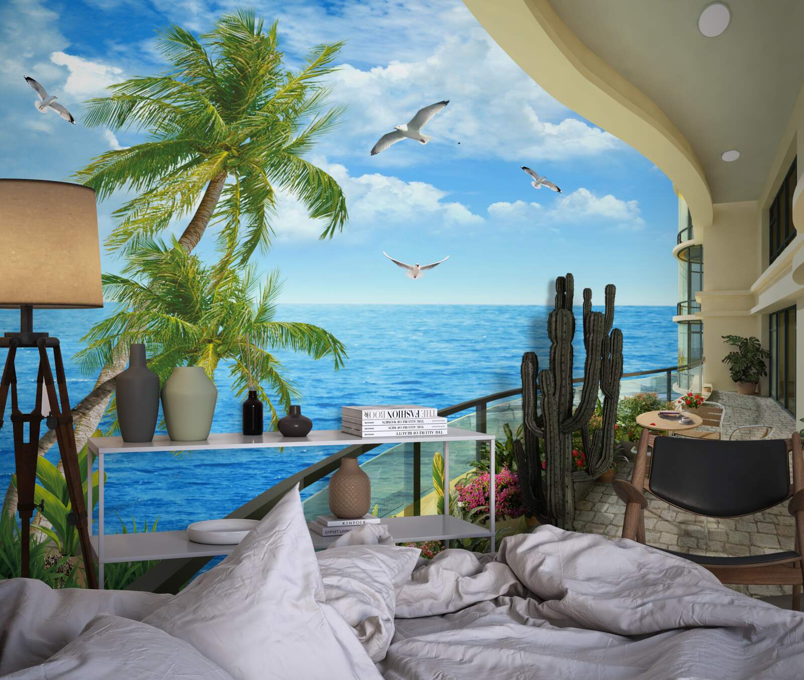 Fototapeta taras z widokiem na ocean