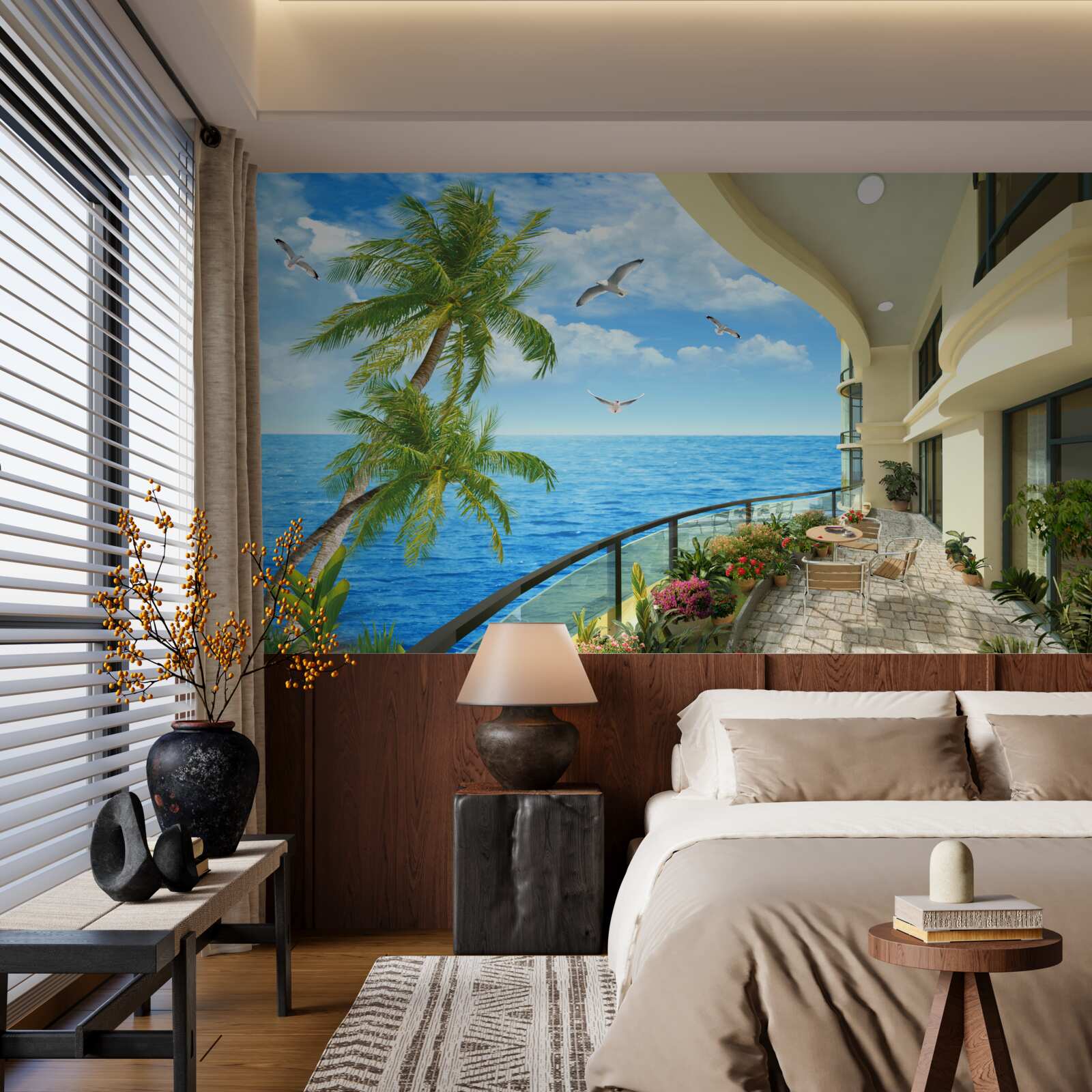 Fototapeta taras z widokiem na ocean