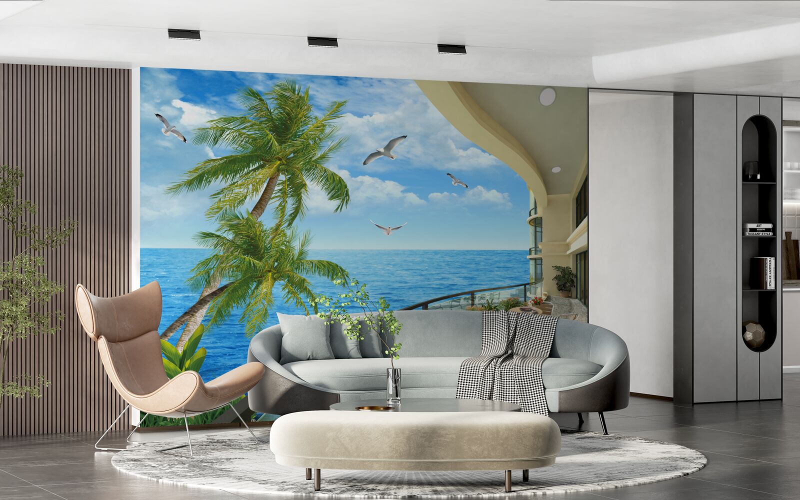 Fototapeta taras z widokiem na ocean