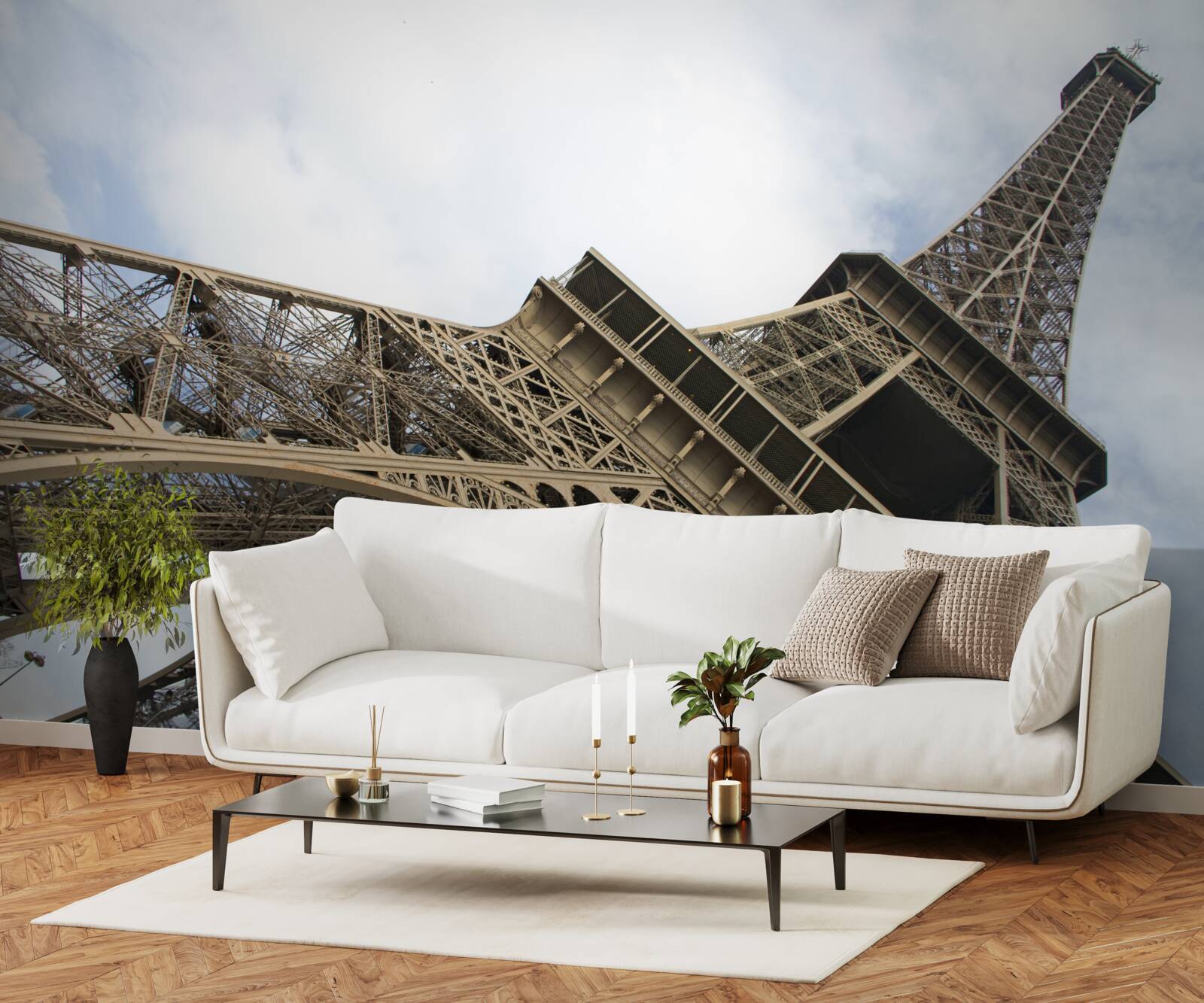 Fototapeta patrząc na wieżę eiffla