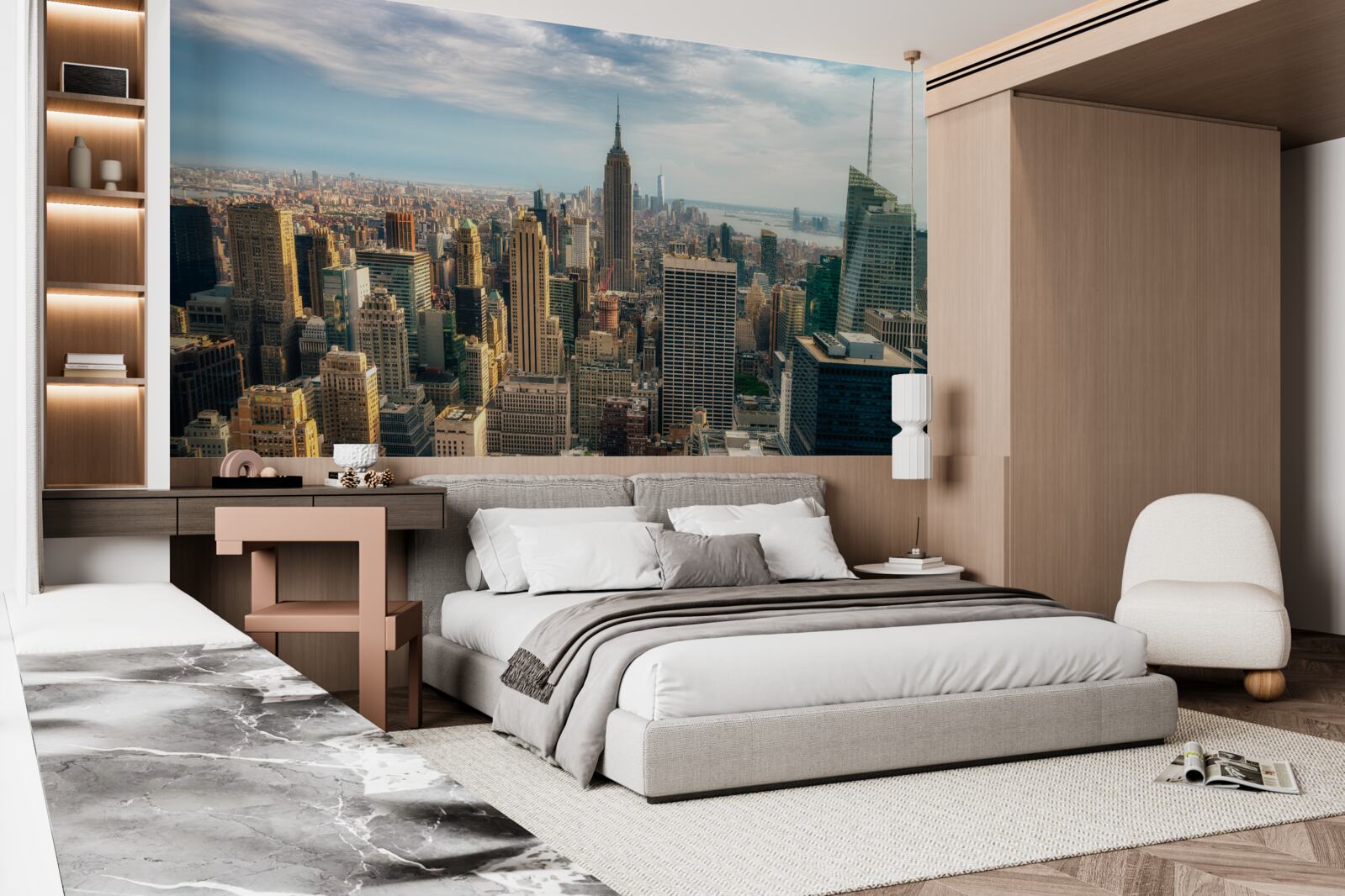 Fototapeta budowa empire state idzie pełną parą