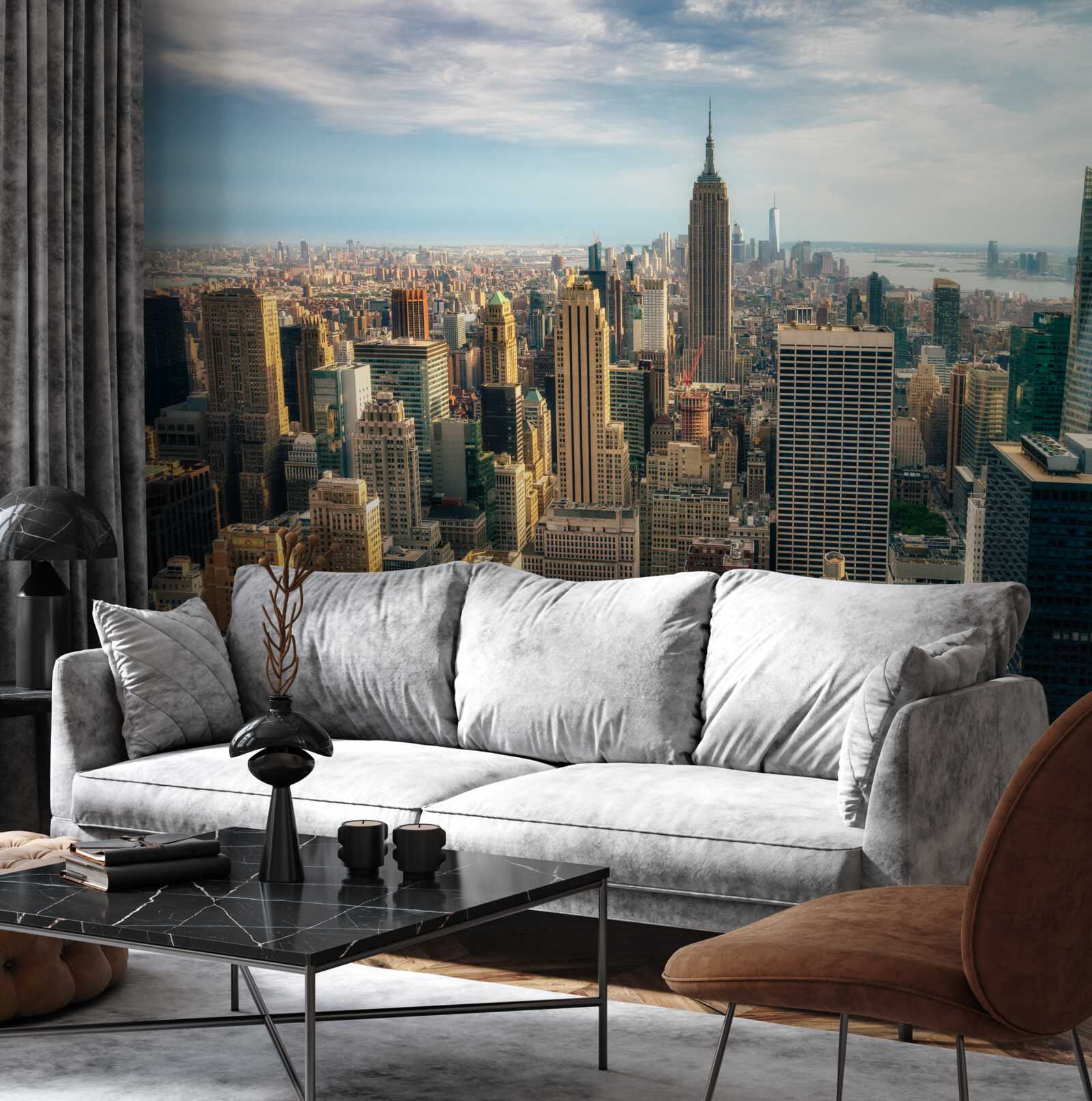 Fototapeta budowa empire state idzie pełną parą