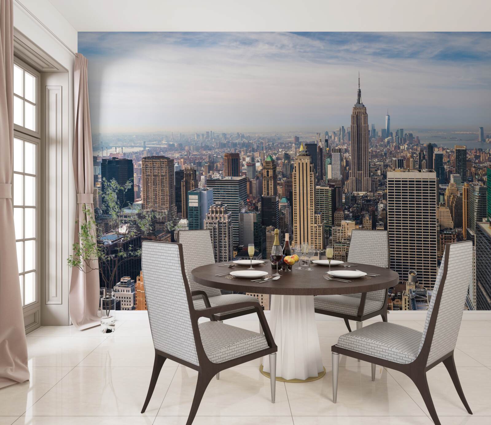 Fototapeta widok na manhattan z lotu ptaka