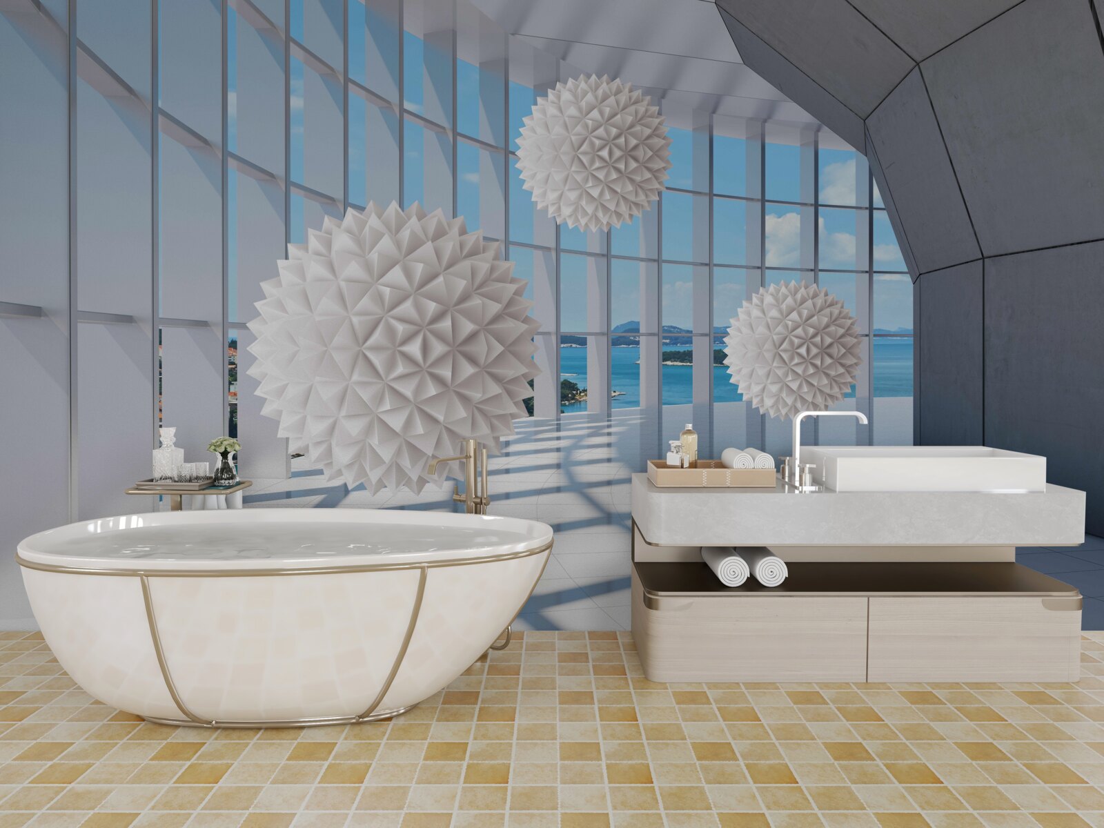 Fototapeta kule igłowe w przejściu wzrokowym