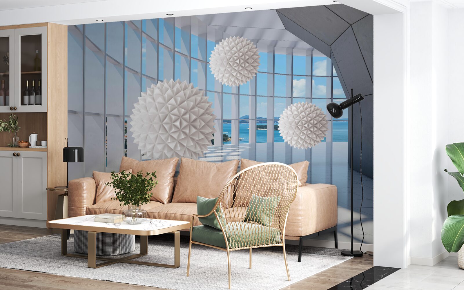 Fototapeta kule igłowe w przejściu wzrokowym