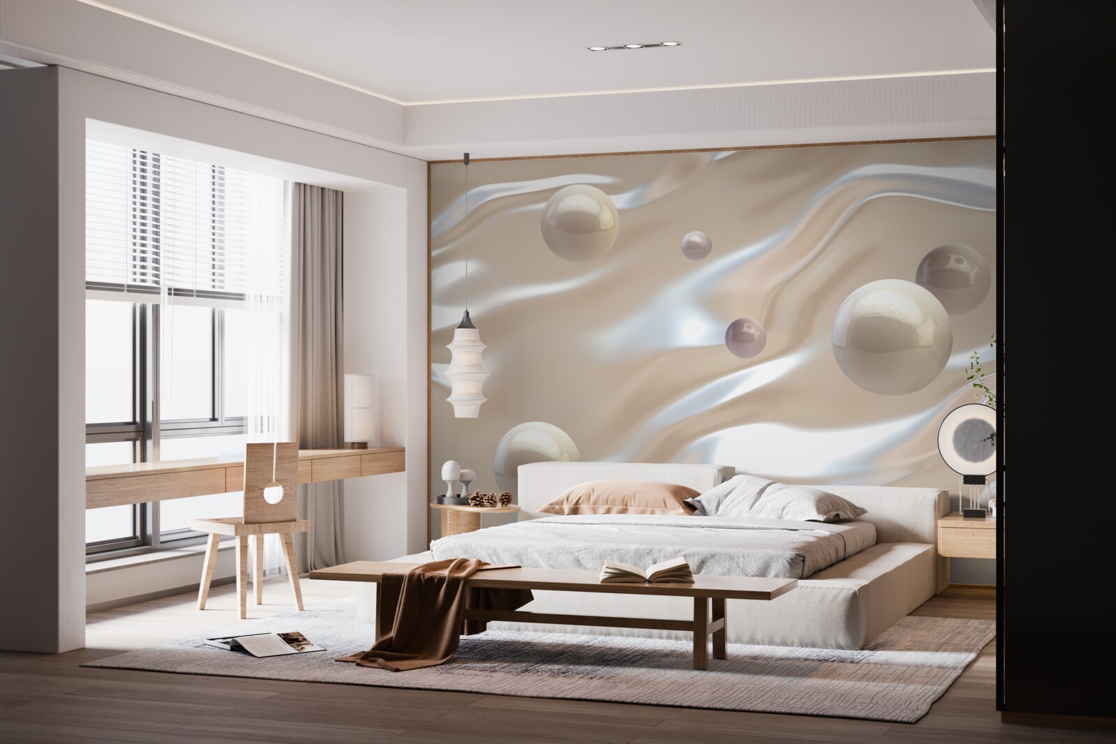 Fototapeta złote perły na powierzchni wody