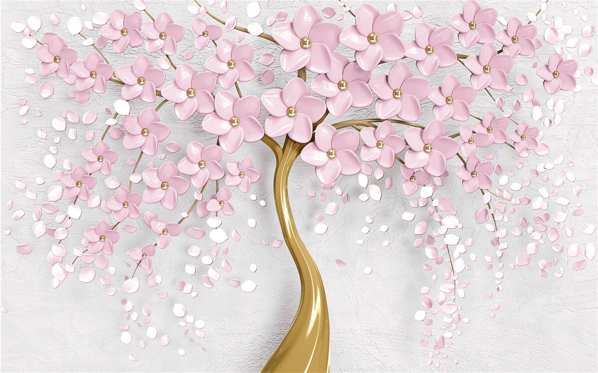 Fototapeta kwitnące drzewo z zwisającymi gałęziami