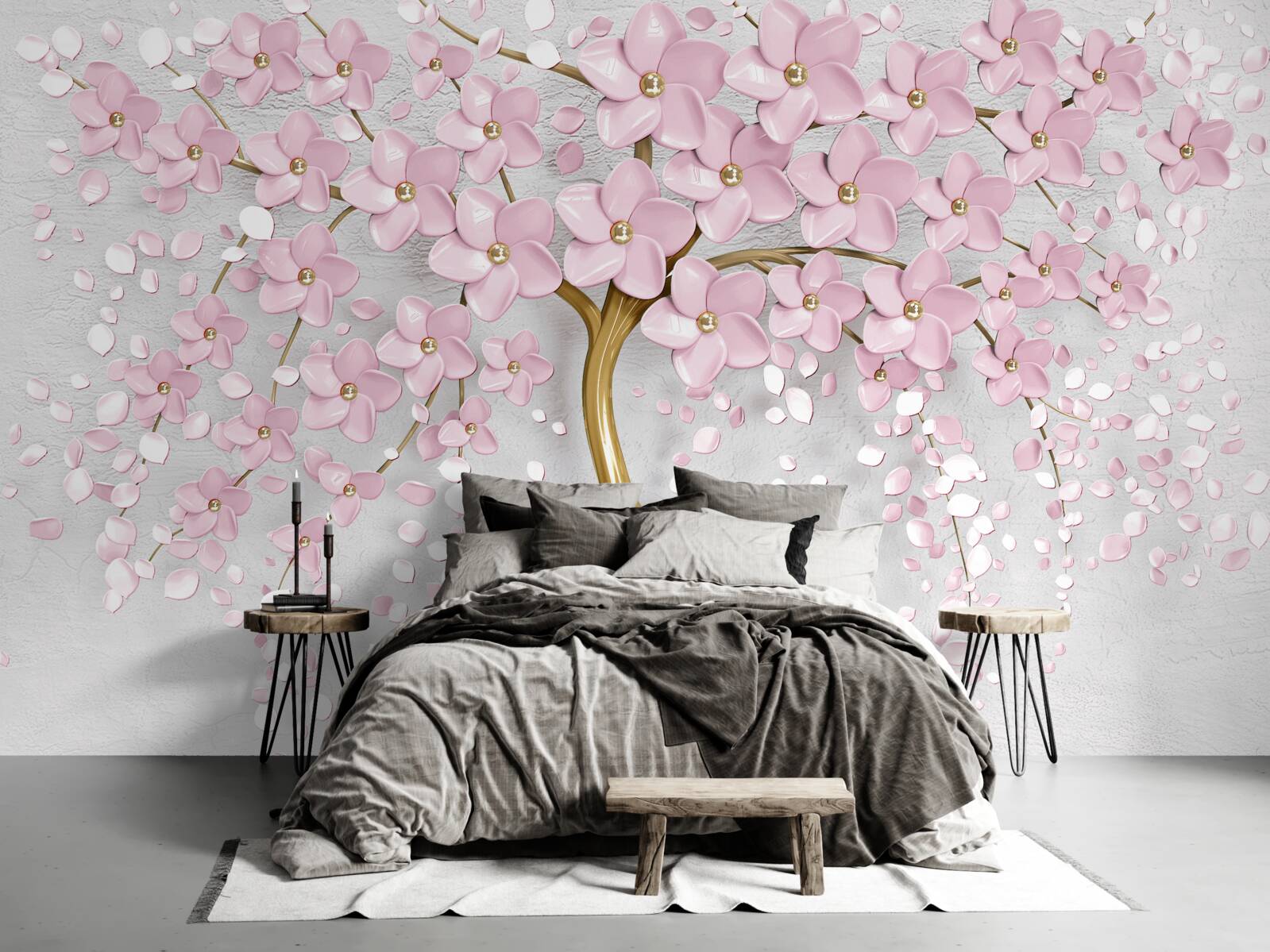 Fototapeta kwitnące drzewo z zwisającymi gałęziami