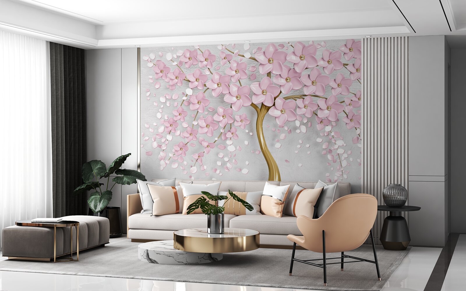 Fototapeta kwitnące drzewo z zwisającymi gałęziami