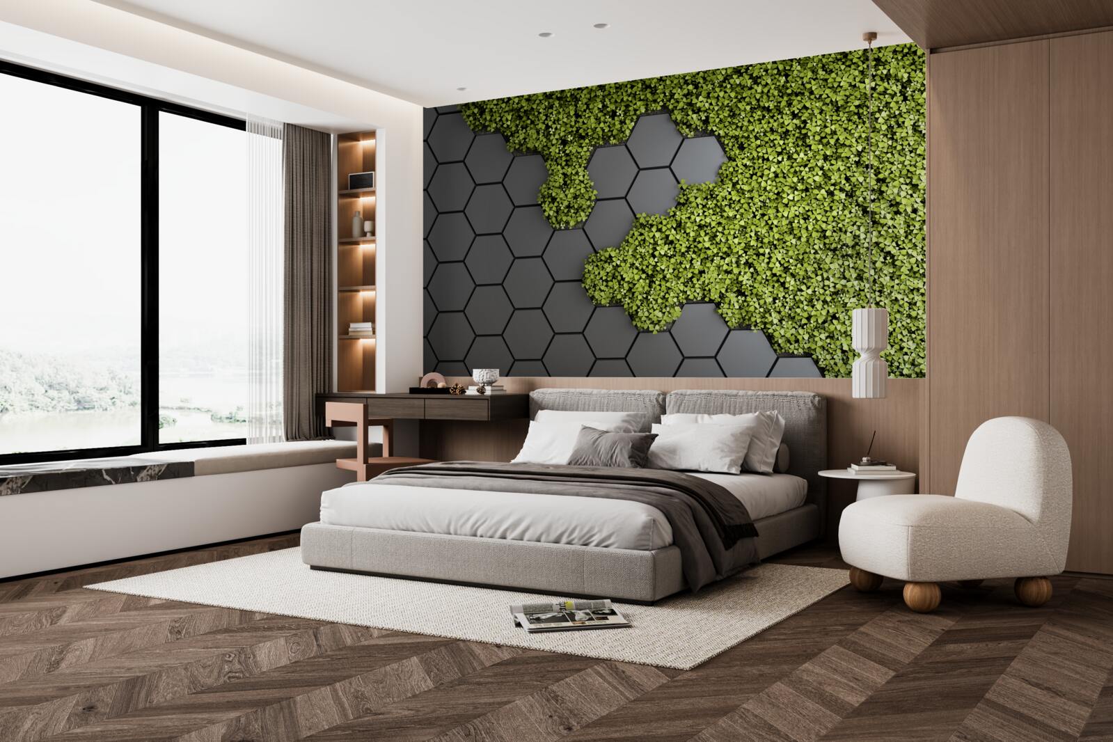 Fototapeta kamieniarka jest porośnięta zielonym mchem