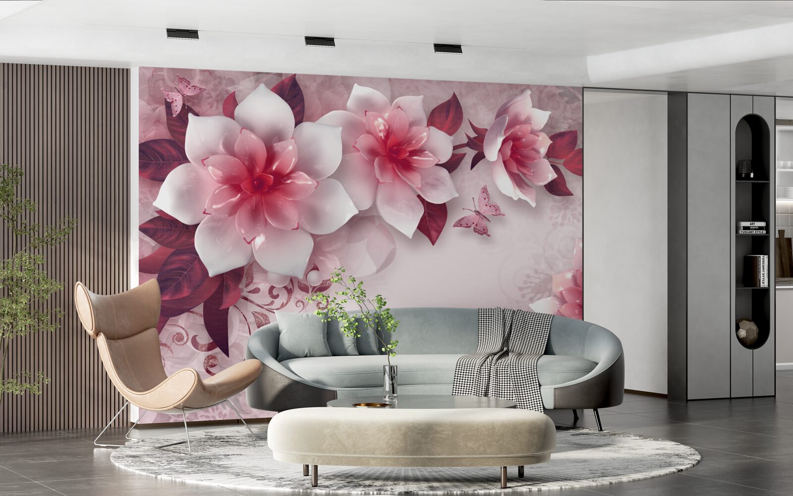 Fototapeta lotosy mają śnieżnobiały kolor z pięknym czerwonym środkiem