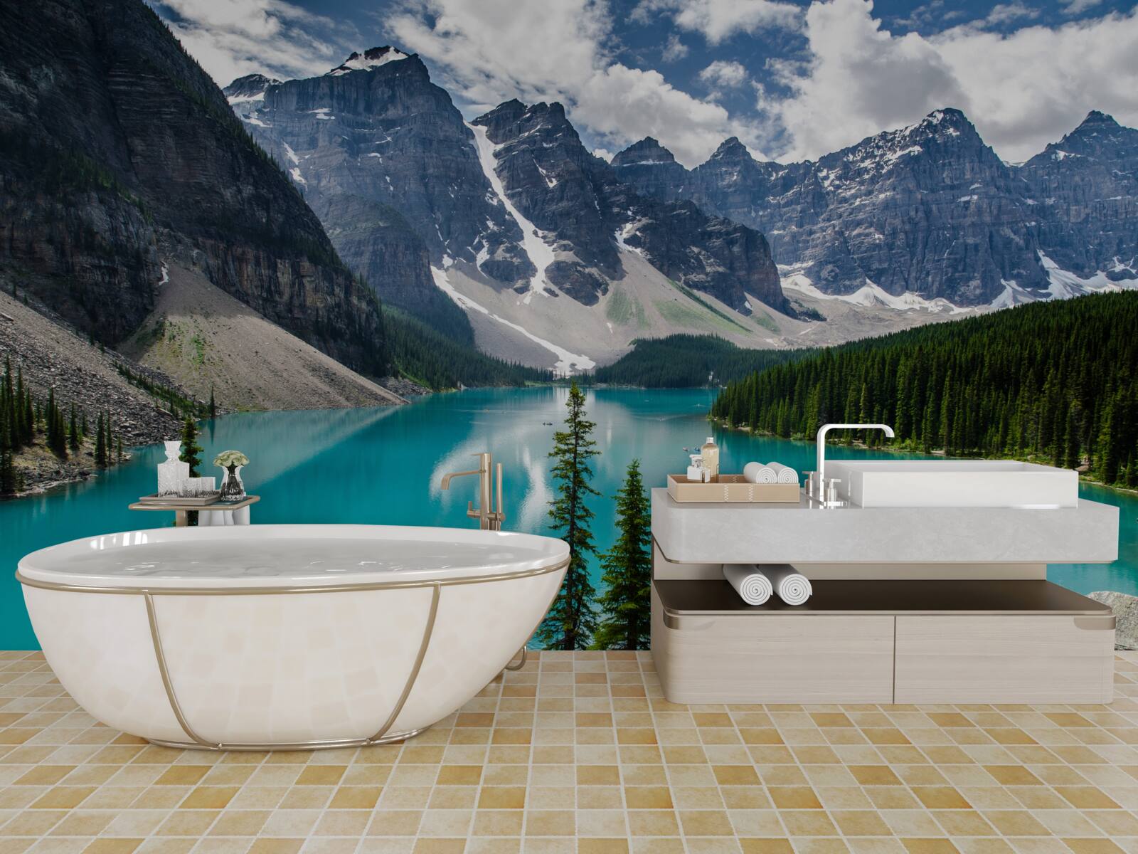 Fototapeta błękit górskich potoków