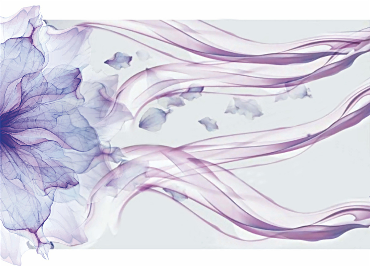 Fototapeta kwiat z przezroczystym błękitem pod powierzchnią wody