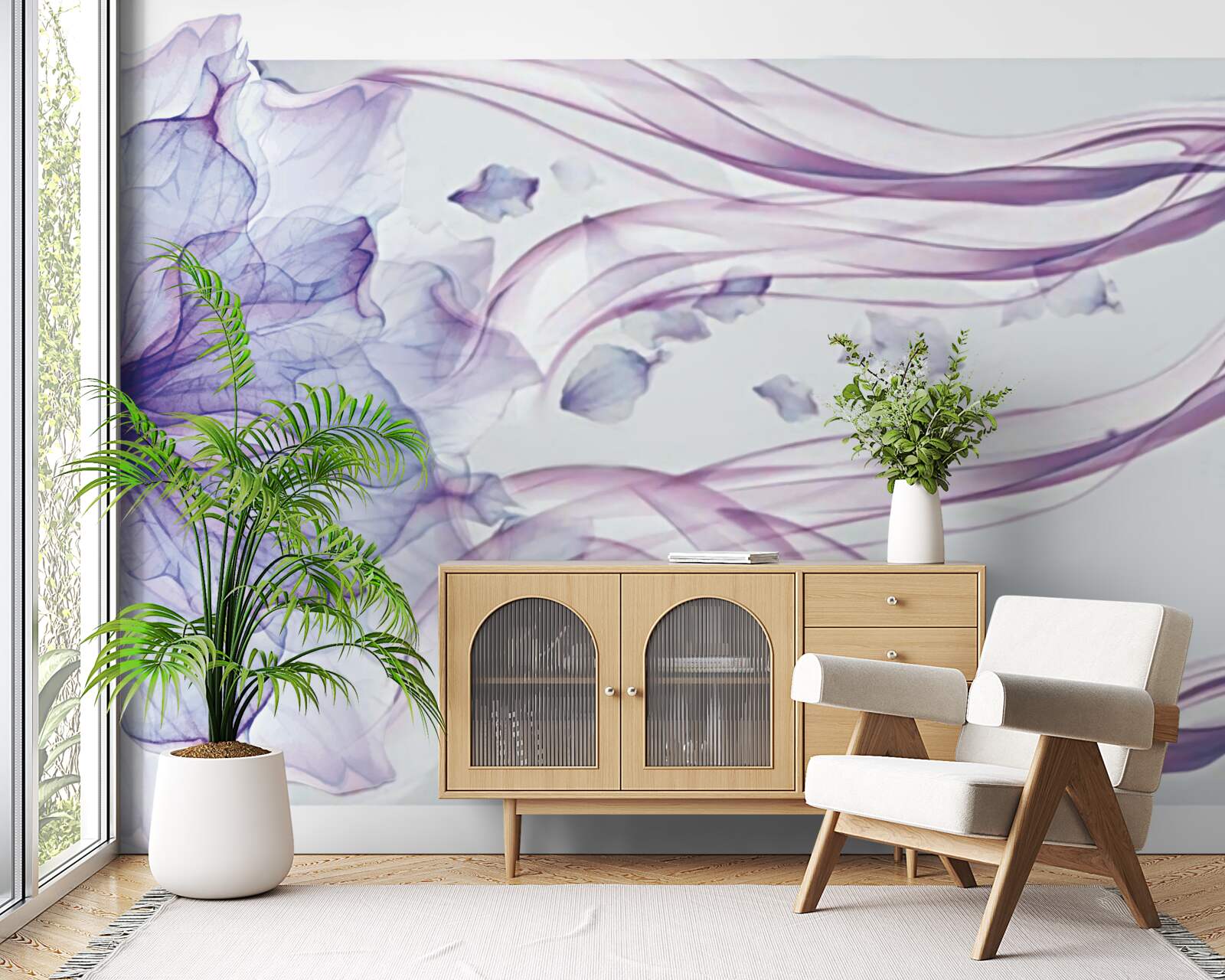 Fototapeta kwiat z przezroczystym błękitem pod powierzchnią wody