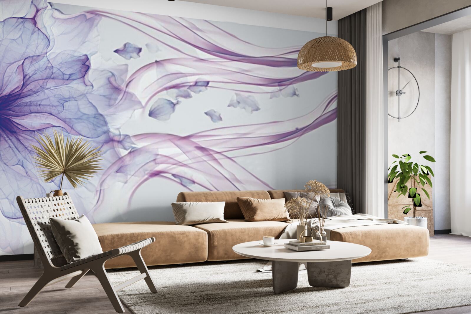 Fototapeta kwiat z przezroczystym błękitem pod powierzchnią wody