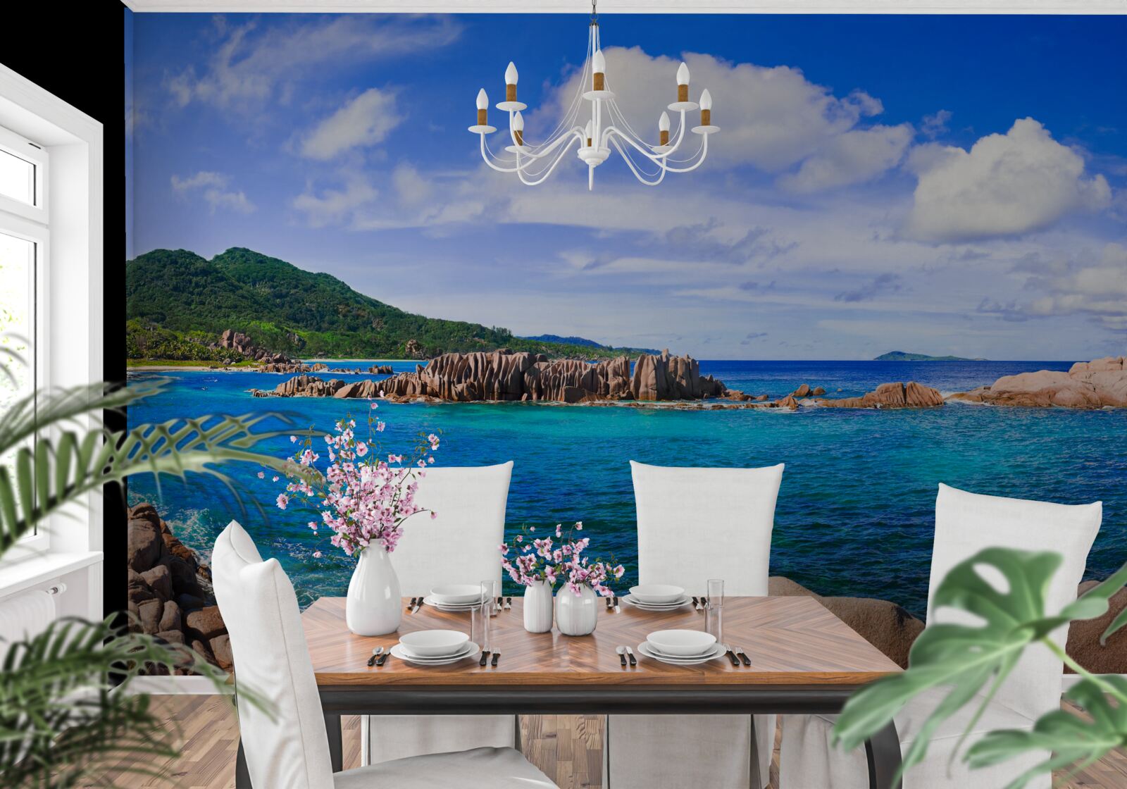 Fototapeta klify w pobliżu lazurowego oceanu