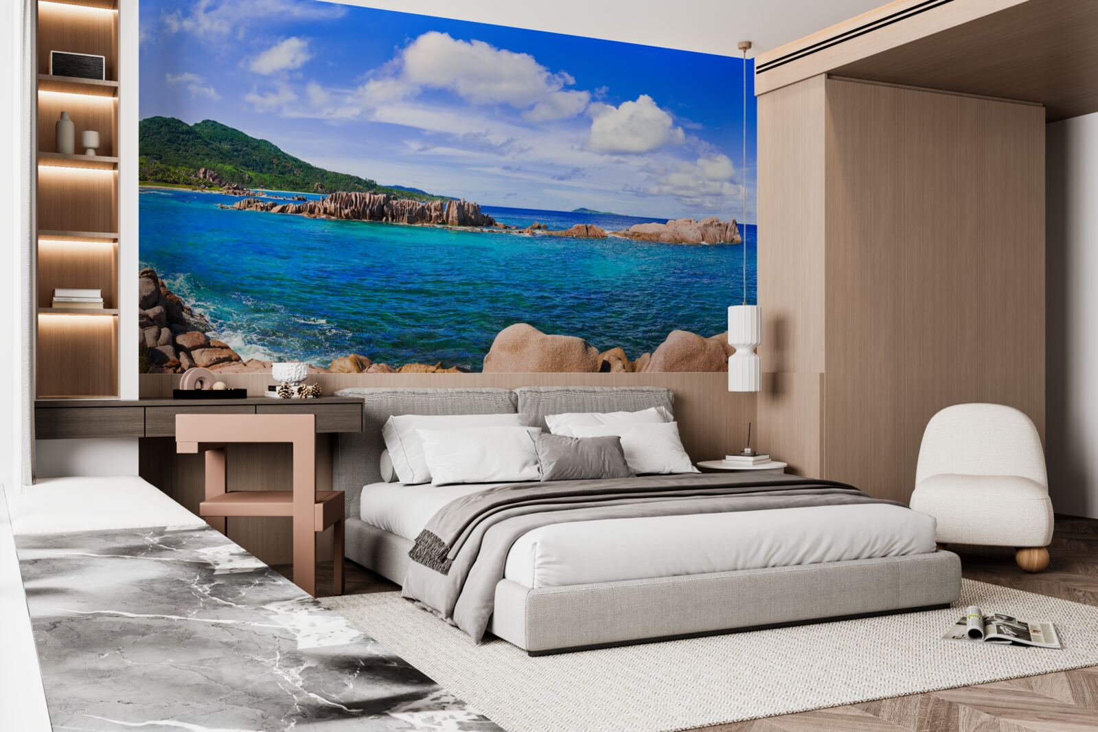 Fototapeta klify w pobliżu lazurowego oceanu