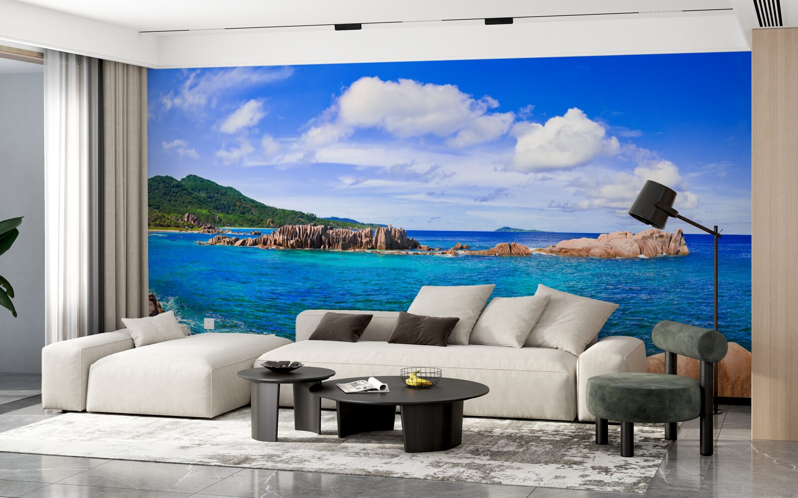 Fototapeta klify w pobliżu lazurowego oceanu