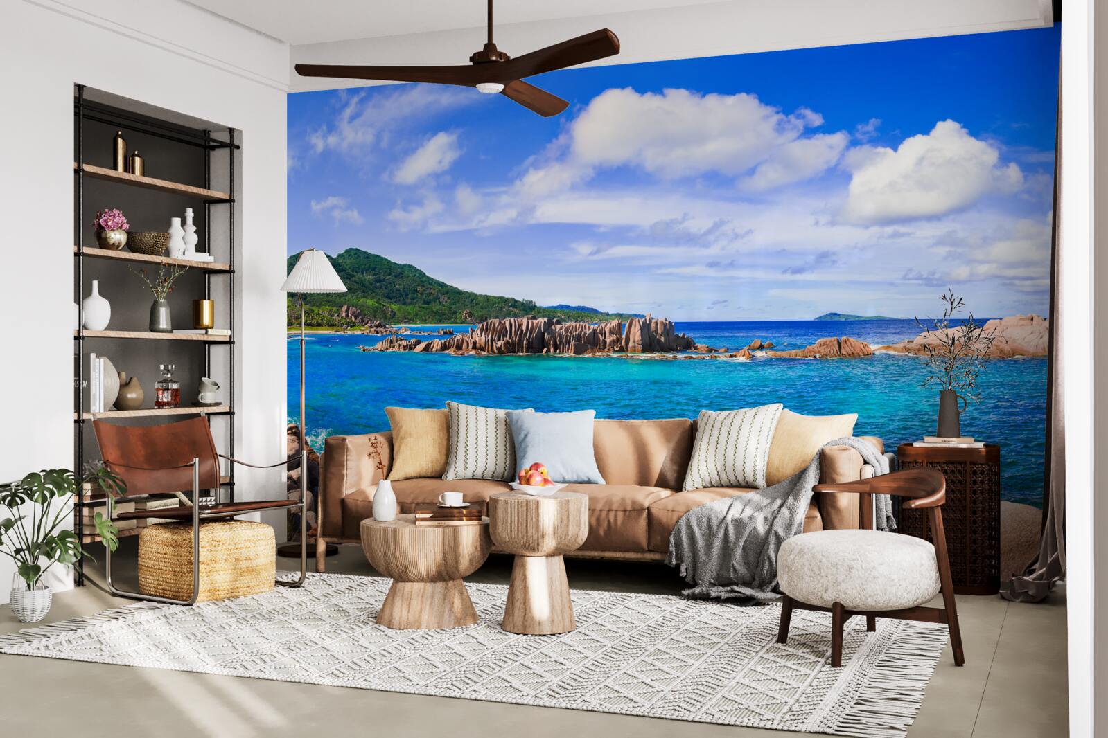 Fototapeta klify w pobliżu lazurowego oceanu