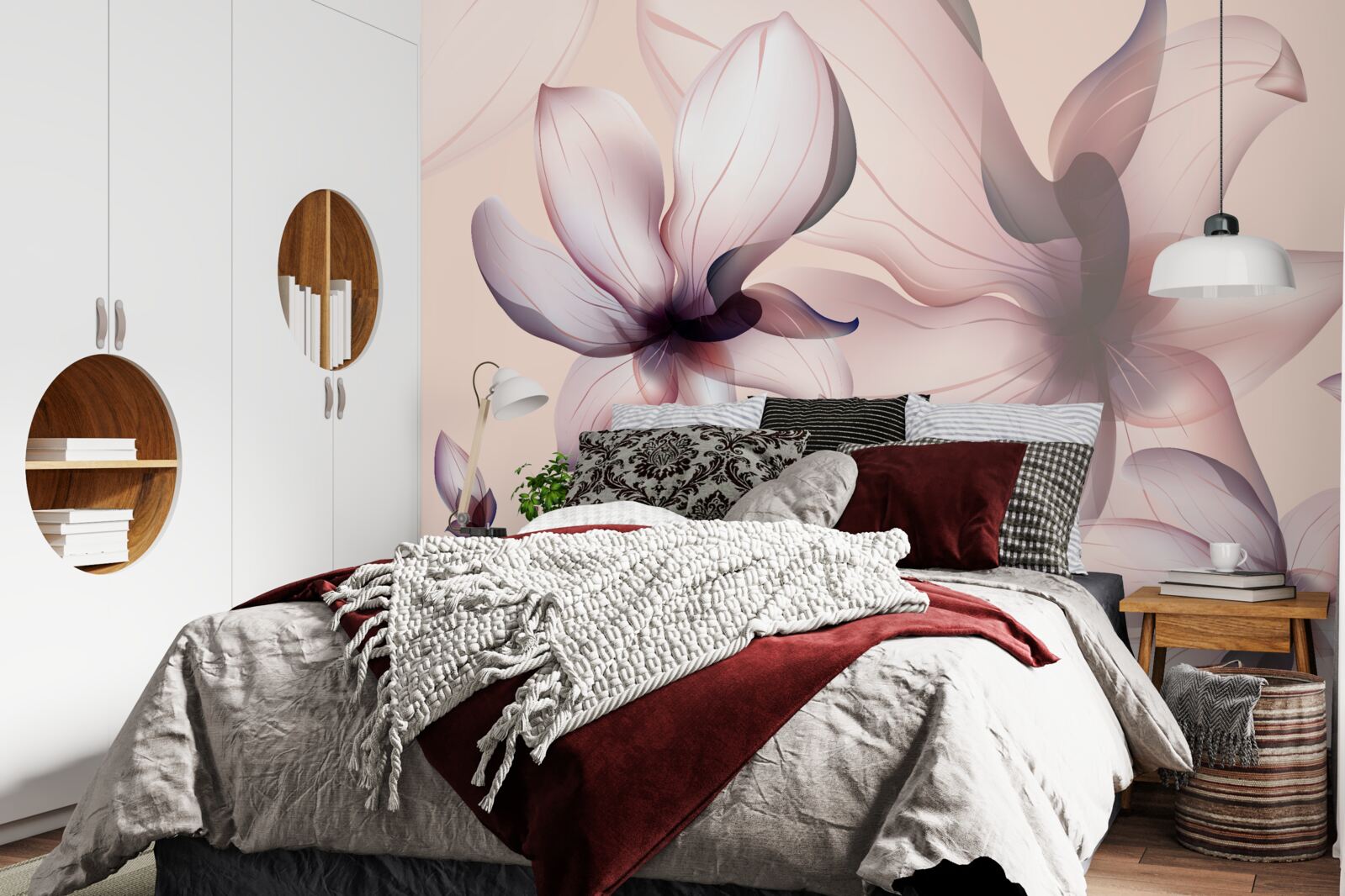 Fototapeta jasne tło z magnoliami