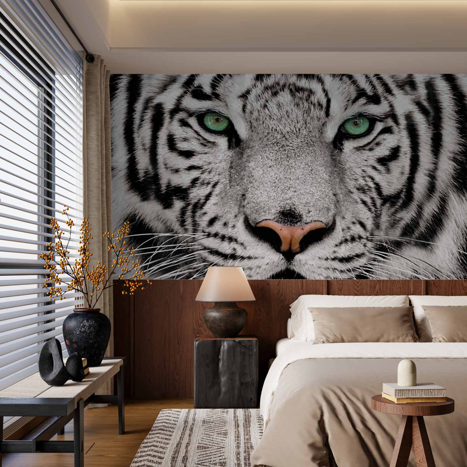 Fototapeta wizerunek białego tygrysa