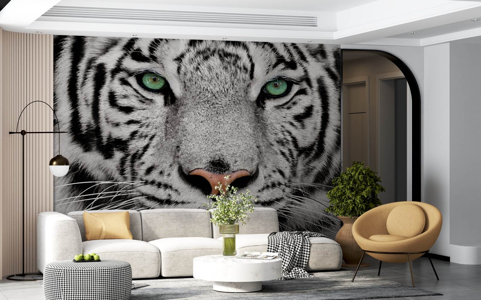 Fototapeta wizerunek białego tygrysa