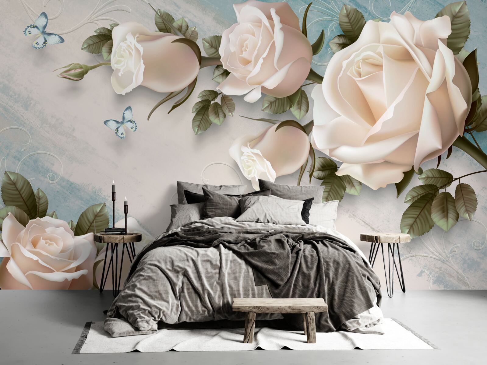 Fototapeta miękkie kremowe róże