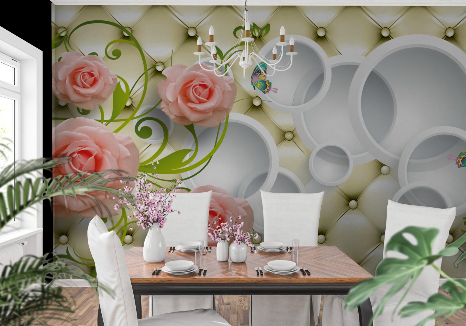 Fototapeta pączek różowej róży jest przepiękny