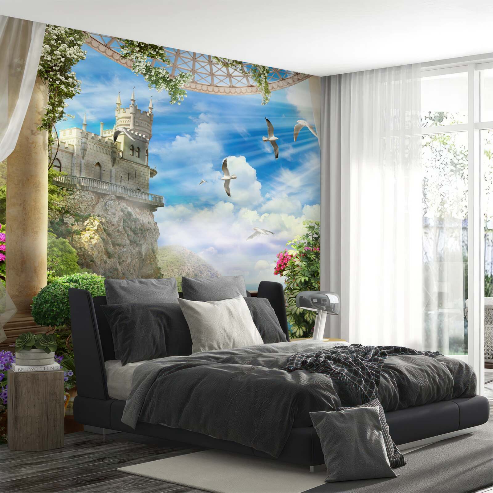 Fototapeta taras z widokiem na ostoję jaskółek