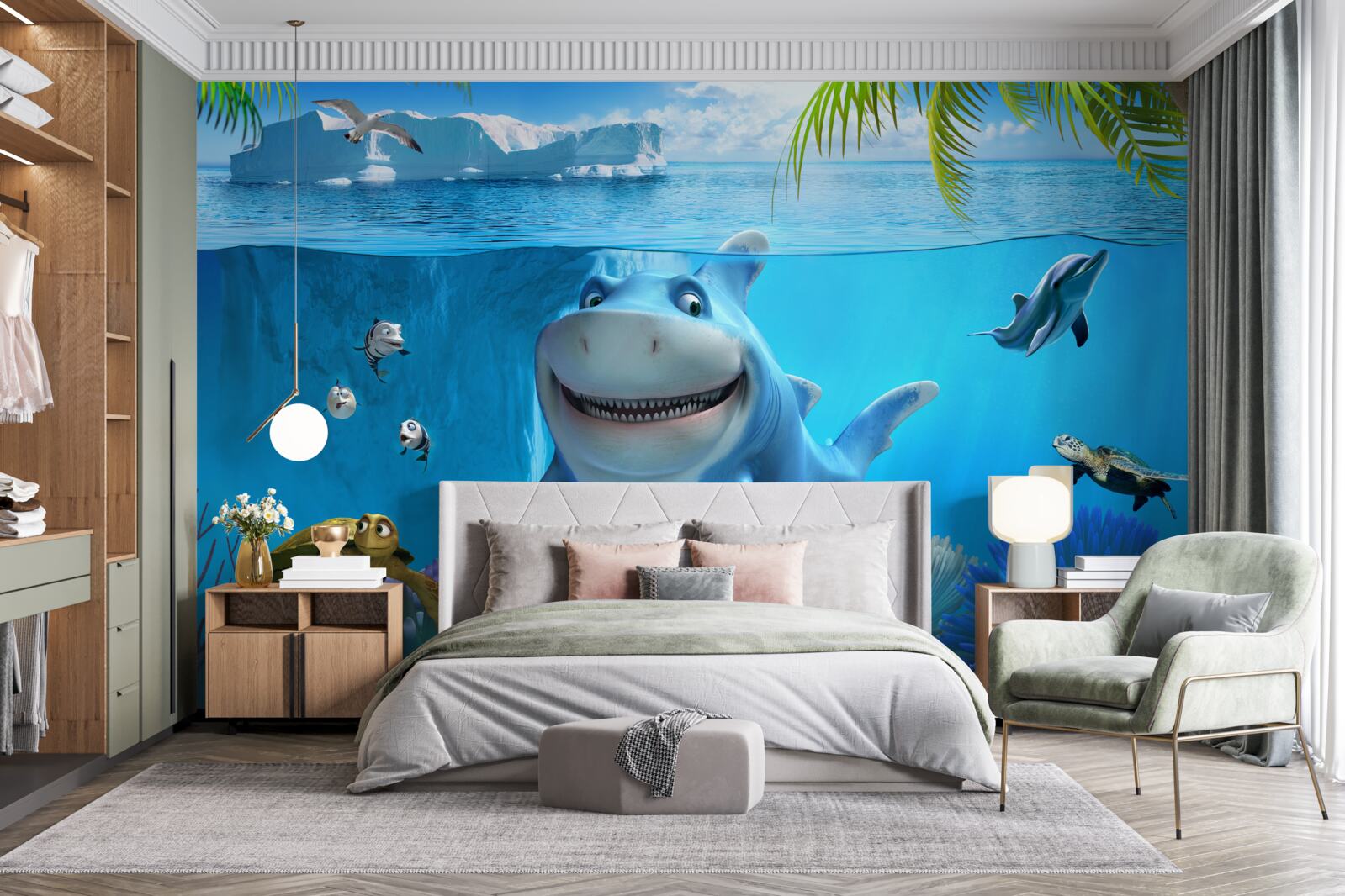 Fototapeta animowani mieszkańcy podwodnego świata