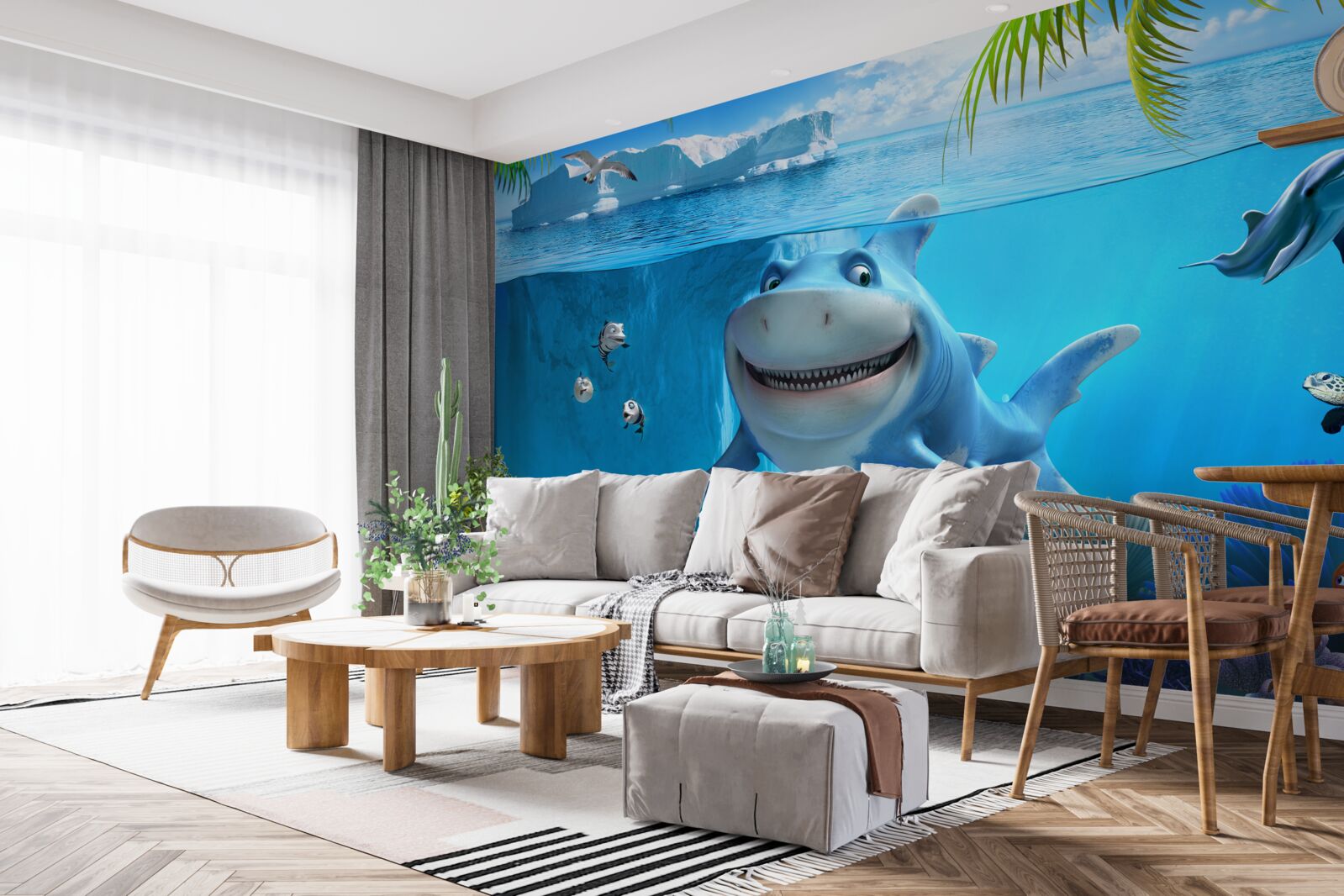 Fototapeta animowani mieszkańcy podwodnego świata